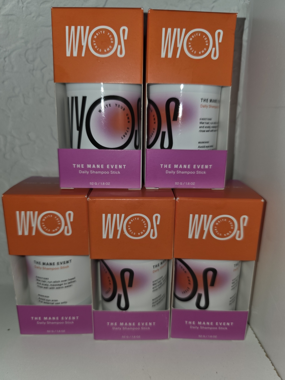 WYOS The Mane Event Daily Shampoo Stick - Orange & Pink Packaging (Set)